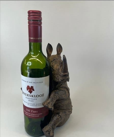 Rhino wine bottle holder